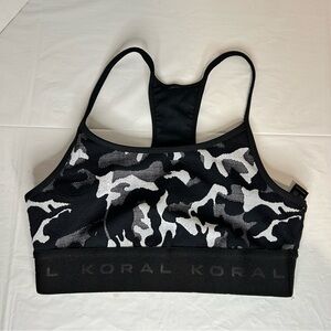 Koral Monochrome Camo Sports Bra